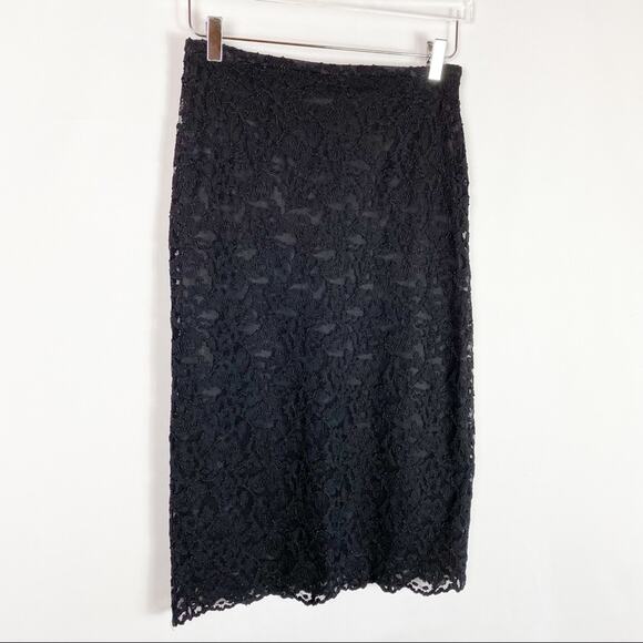 ISABEL de PEDRO BLACK LACE TUBE SKIRT NWT 6 - Picture 1 of 11